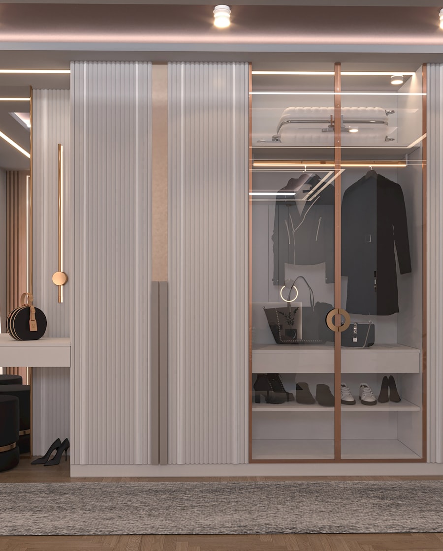 Dressing en verre et laiton